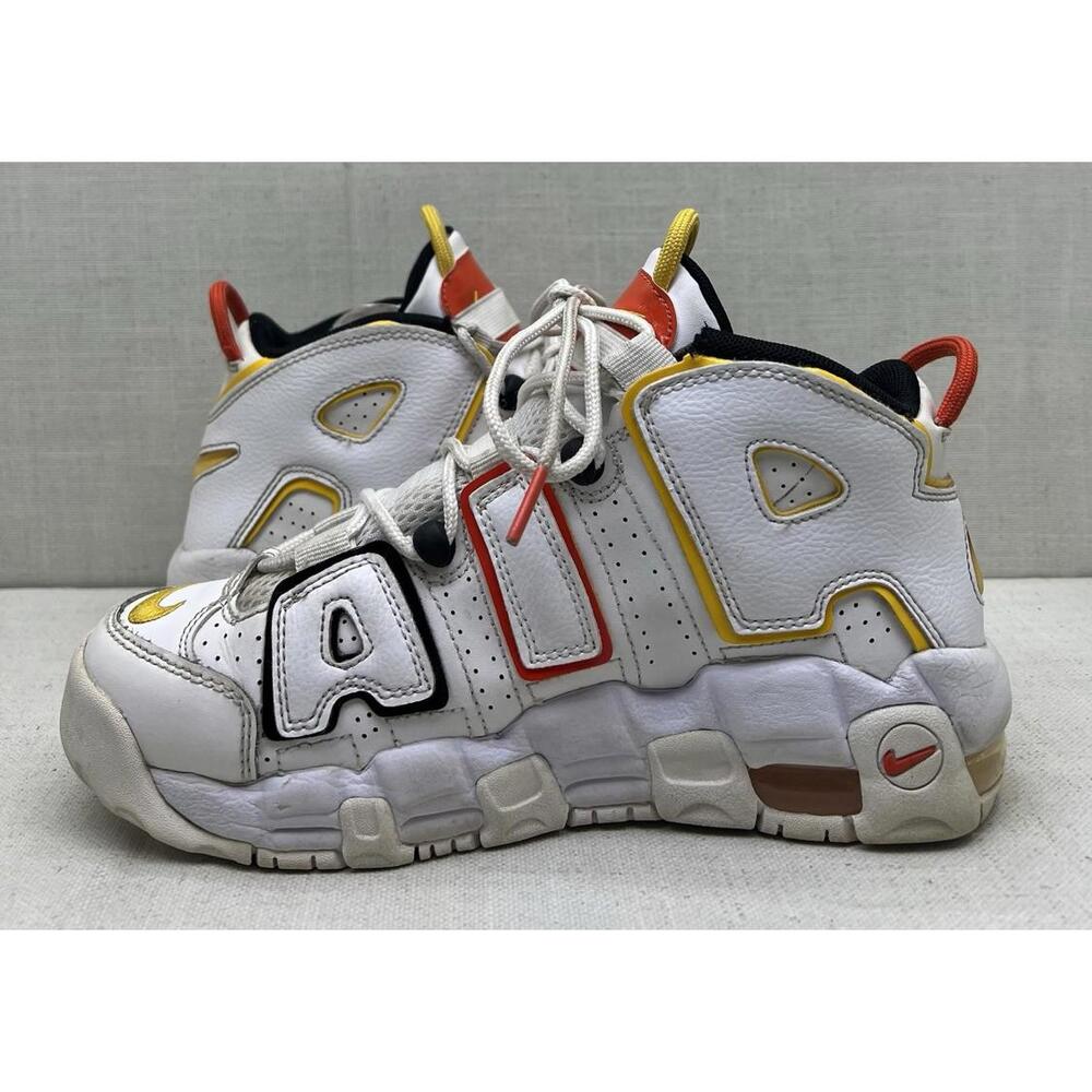 Nike Air More Uptempo GS White Red Yellow DD9282-100 w/ Box & Extra Laces 5.5Y